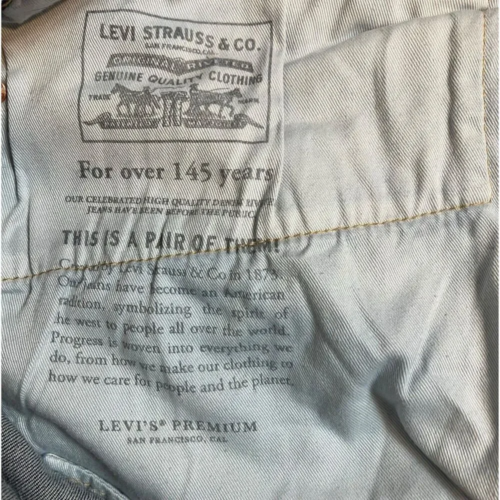 Levis Jeans Mens 48 x29 Blue Straight 502 Original Fit Denim Medium S40196 READ*